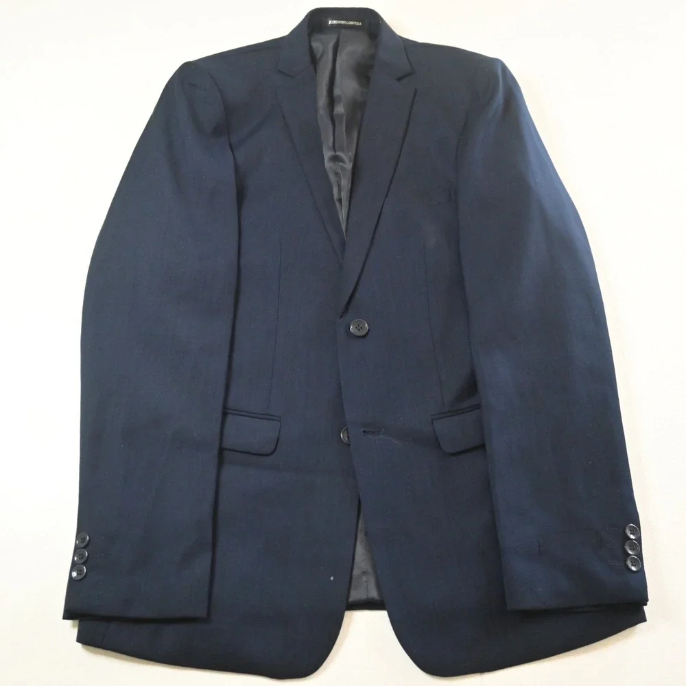 Boys Size 20 30x32 Navy Blue Expander Waist 3 Piece‎ Vest Pants Jacket Suit